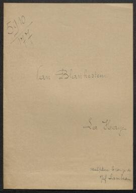Dossier concernant un bronze de Jef Lambeaux offert en vente par M. S. T. van Blankenstein (Pays-...