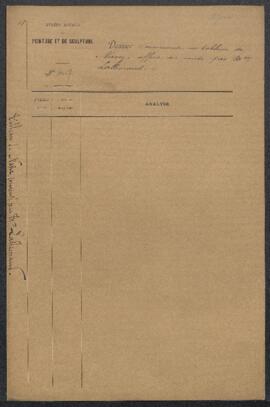 Dossier concernant un tableau peint par Navez en 1822, représentant une Tête d’italienne, offert ...