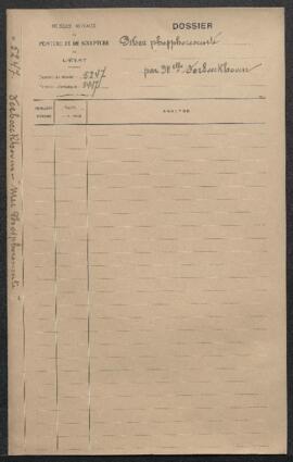 Dossier concernant un tableau de Marguerite Verboeckhoven, La mer phosphorescente (inv. 4046) sou...