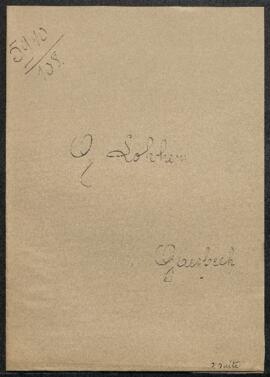 Lettre à Mr G. Lokhem, conservateur du domaine de Gaasbeek, transmettant un courrier reçu bpar er...