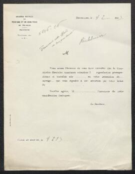 Dossier concernant [illisible], offert en vente par Mme Maria Reichhelman (République tchèque, Pr...