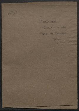 Dossier concernant plusieurs tableaux offerts en vente par le prince G. de Bourbon (France, Morla...