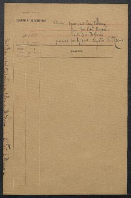 Dossier concernant deux tableaux, de Carl Dujardin et de [Charles ou Henry] de Groux, offerts en ...