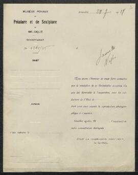 Dossier concernant une collection d’oeuvres d’art dont La lune (Cinzia) amoureuse du berger, tabl...