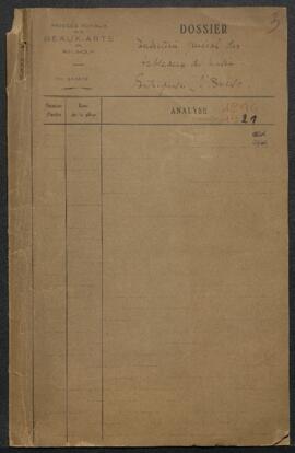 Dossier relatif à l’entretien des tableaux du musée confié à Joseph Buéso de 1896 à 1921.