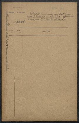 Dossier concernant un tableau représentant une Vue d’Anvers au XVIe siècle, offert en vente par l...