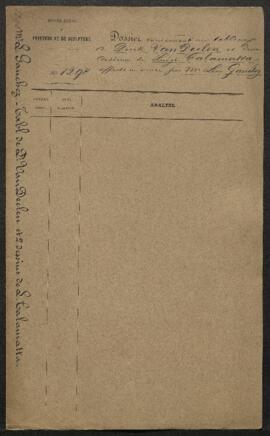 Dossier concernant trois œuvres offertes en vente par Léon Gauchez (Paris), à savoir un tableau (...