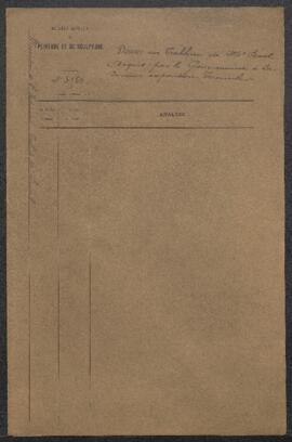 Dossier concernant un tableau de Ermel ayant figuré à l’Exposition triennale de 1893 et que le mi...