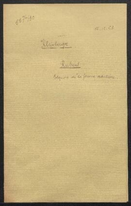 Dossier concernant la demande de renseignements sur les Primitifs flamands du marchand de tableaux F. Kleinberger (Etats-Unis, New York) qui offre en vente l’esquisse originale du tableau de [Peter Paul] Rubens La femme adultère et le Portrait d’Ambrosius Benson de la collection Willet. — Offres refusées.