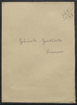Lettre de demande de renseignements du conservateur du Musée à Gustave Glück, directeur du Musée ...