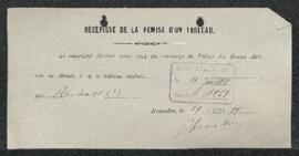 Dossier concernant un tableau attribué à Rembrandt (sujet non mentionné), offert en vente par Eug...