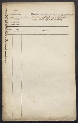 Dossier concernant un portrait ancien peint en 1621, offert en vente par Henri De Becker (Laeken)...