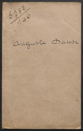 Dossier concernant la manifestation organisée pour le centenaire de Auguste Danse.