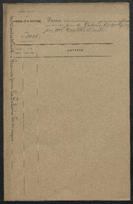 Dossier concernant une gravure représentant Une fête donnée dans le parc de schoonenberg à Laeken...