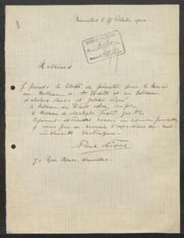 Dossier concernant un tableau de Antoine Wiertz, sujet non spécifié, et des Attributs de Chasse e...