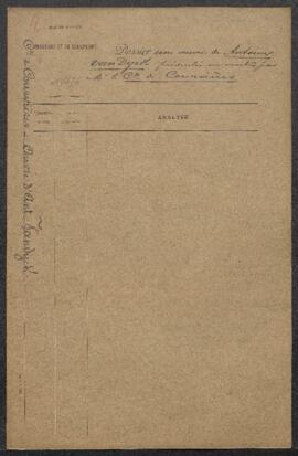 Dossier concernant un tableau attribué à Antoon van Dyck représentant le [ Portrait de Don Alvaro...