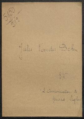 Dossier concernant une Annonciation, tableau de Gérard Seghers, offert en vente par Mr Jules Vand...