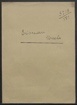 Dossier concernant un livre ancien traitant de l’histoire de l’Eglise que Mr Herman Eisman (Uccle...