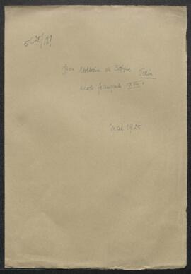 Lettre accusant réception de deux photographies par le baron Ultain de Coppin (Vezin), à savoir u...