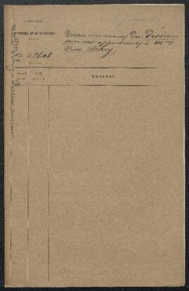 Dossier concernant un portefeuille de dessins anciens offert en vente par Mme veuve A. Schoy (Bruxelles). — Offre refusée.