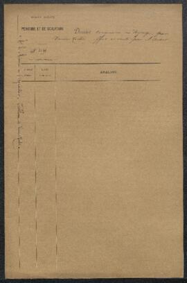 Dossier concernant un tableau d’Henri Van der Hecht intitulé Paysage, offert en vente par le pein...