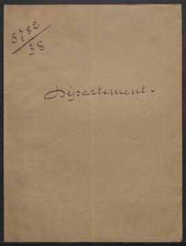 Dossier concernant divers dépôts au Musée.