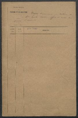 Dossier concernant un Portrait de jeune fille peint en 1894 par Emile Motte (inv. 3290) et soumis...