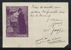 Dossier concernant une aquarelle de Decamp [Alexandre-Gabriel Decamps], appartenant à Mr P. Verdu...
