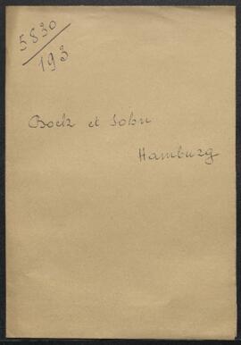 Dossierr concernant une demande du marchand de tableaux Louis Bock et fils (Allemagne, Hambourg) ...
