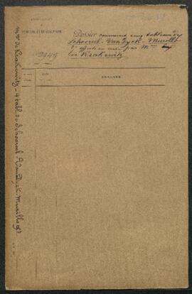 Dossier concernant plusieurs tableaux anciens, de Jan Schooreel, Antoon van Dyck, Murillo, etc., ...