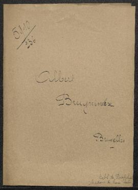 Dossier concernant une Madone de San Salvi, tableau de Raphaël, offert en prêt par Mr Albert Buyn...