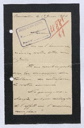 Dossier concernant un tableau de grande dimension (non désigné), offert en vente par Mr d’Alinval...