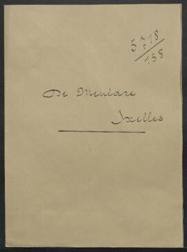 Dossier concernant la demande de renseignements de Melle De Meuldre (Ixelles) sur un dessin à la ...