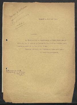 Lettre du restaurateur E. Coupé à Fierens-Gevaert.