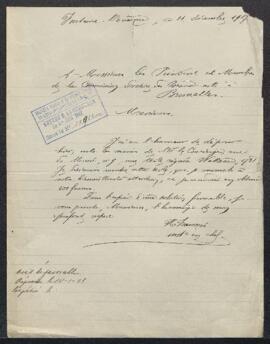 Lettre concernant une toile signée [Jean Antoine] Watteau, offerte en vente par Mr H. François (F...