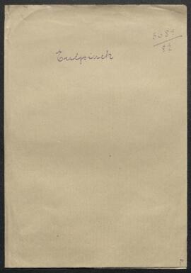 Dossier concernant la demande de Mr C. Tulpinck (Bruges) par l’entremise du ministère des Science...