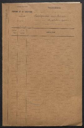 Dossier concernant les récépissés des livres, archives et photographies prêtés.