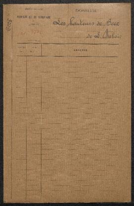 Dossierconcernant un tableau de Louis Dubois, Les hauteurs de Beez (inv. 3772) acquis par le Dépa...