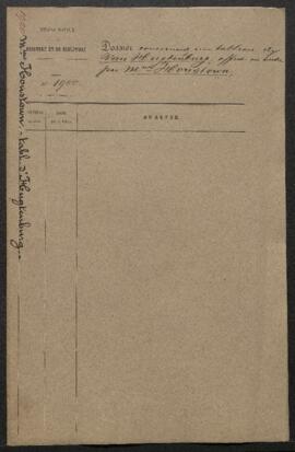 Dossier concernant un tableau signé Van Hughtenburg [Jan van Huchtenburgh ?] connu sous le titre ...