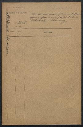 Dossier concernant plusieurs tableaux anciens (sans autres précisions), offerts en vente par Frederic Woltereck (Allemagne, Hambourg). — Offre refusée.