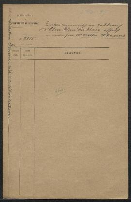 Dossier concernant un tableau portant le monogramme de Aert van der Neer représentant une Vue de ...