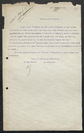 Dossier concernant un tableau de Gonzales Coques, Le duo (inv. 3971), acquis à la vente de la col...