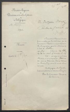Dossier concernant un Portrait de famille, tableau de J. Lies, offert en vente par Mr F. De Ruyt ...