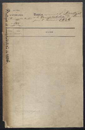 Dossier concernant le budget et la comptabilité du Musée pour l’Exercice 1856.