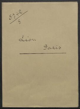 Dossier concernant la demande de renseignements de Mr D.A. Léon (France, Paris) désirant connaîtr...