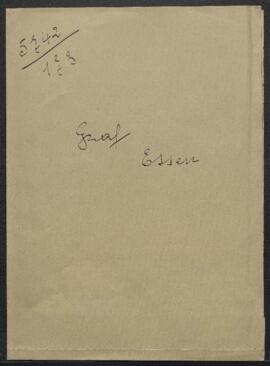 Dossier concernant la demande de renseignements émanant de Mme Emile Graf (Essen) sur le peintre ...