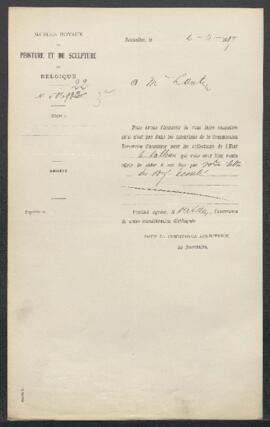 Dossier concernant un tableau attribué à Salvator Rosa, offert en vente par Mr Th. Lantin (Allema...