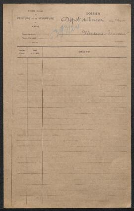 Dossier concernant des oeuvres d'Ensor offertes en prêt par Mme Rousseau (Ixelles), à savoir la C...