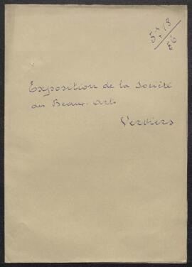 Dossier concernant l’invitation adressée par Madame C. Cauterman, artiste peintre (Gand), à voir ...
