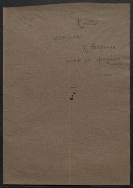 Lettre concernant un tableau attribué à [Bartolomé Esteban] Murillo représentant une Assomption d...
